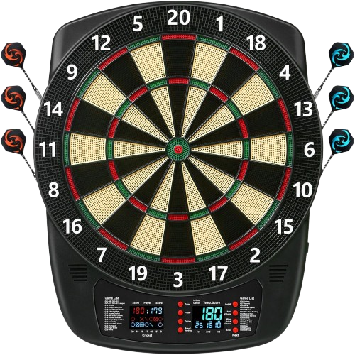 Illuminated Soft Tip Gaming System with Laser Toe Line and Multi-Player Functionality